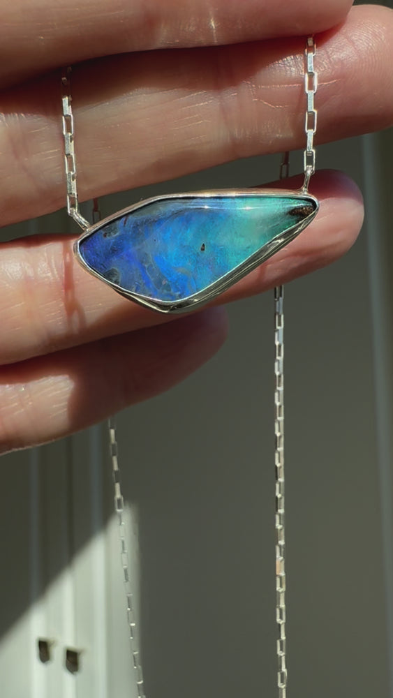 
            
                Load and play video in Gallery viewer, Fade To Blu Opal Necklace
            
        
