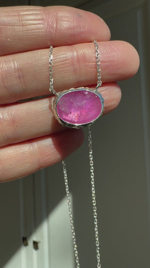 
            
                Load and play video in Gallery viewer, Lotus Pink Sapphire Necklace
            
        