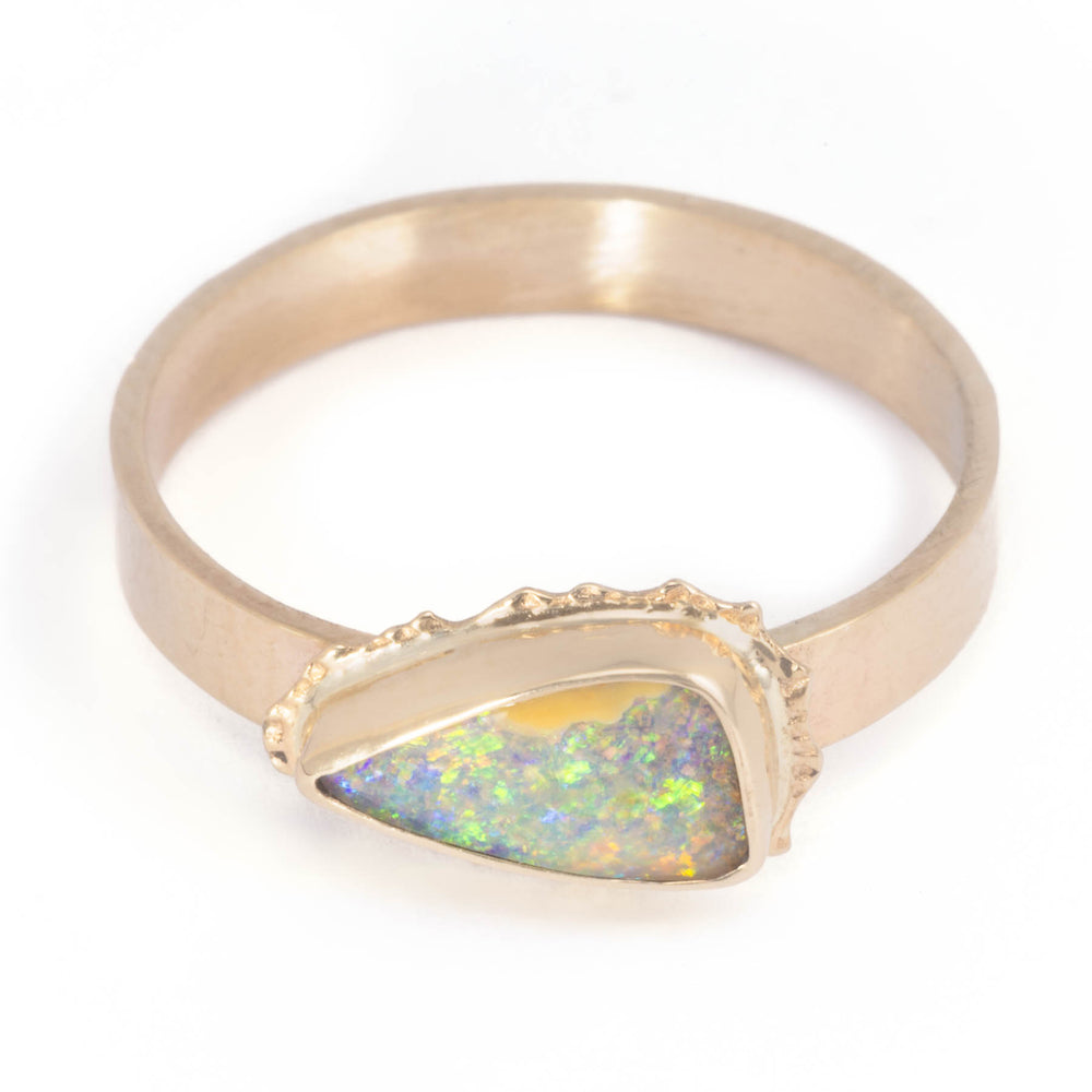 Comet Boulder Opal Ring