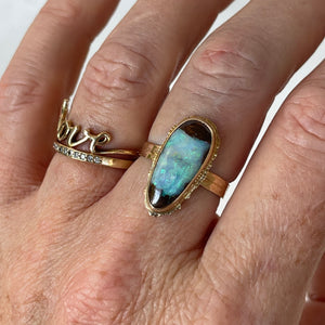 Cirrus Boulder Opal Ring
