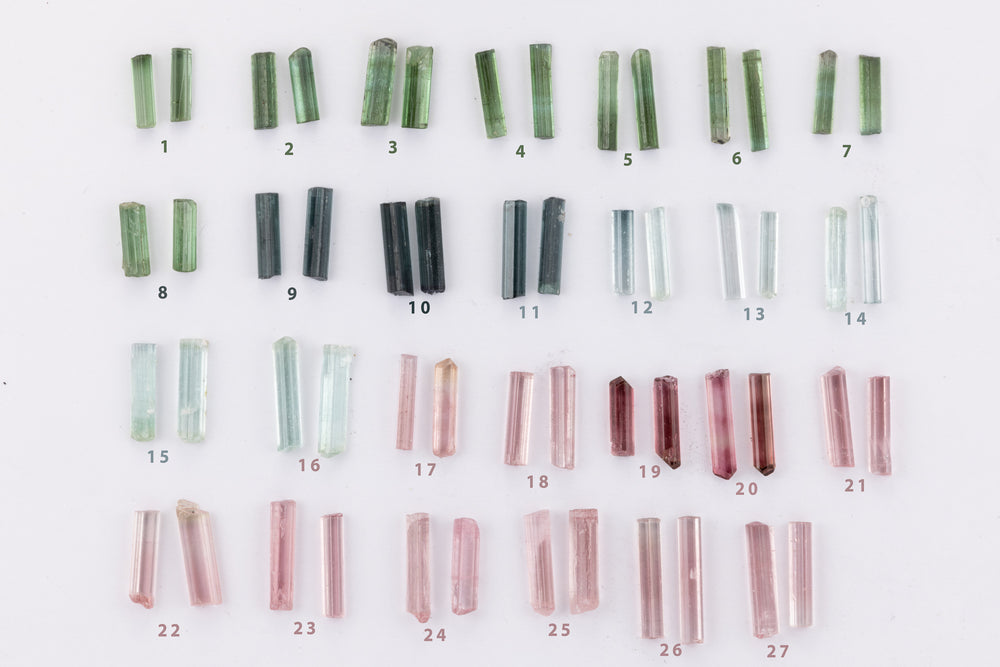 Cristal Tourmaline Studs
