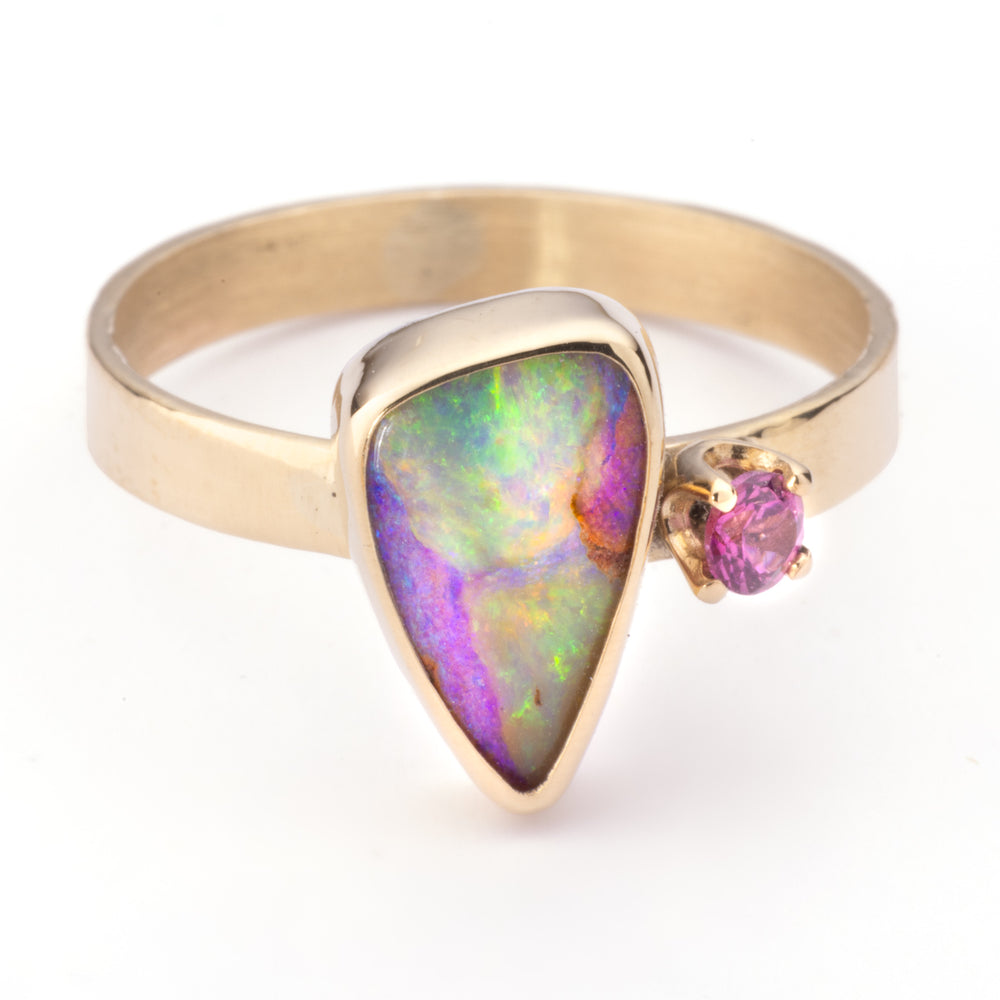 
            
                Load image into Gallery viewer, Sueño Boulder Opal Ring
            
        