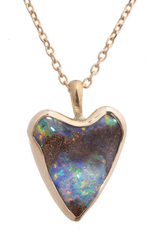 Realm Opal Heart Necklace