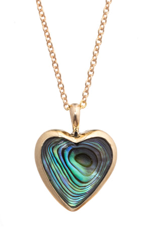 Cruz Abalone Heart Necklace