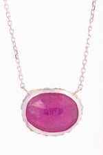 Lotus Pink Sapphire Necklace