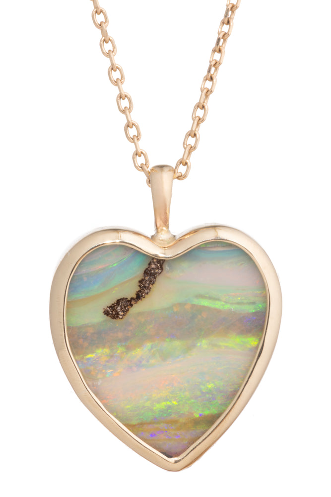 Andes Opal Heart Necklace
