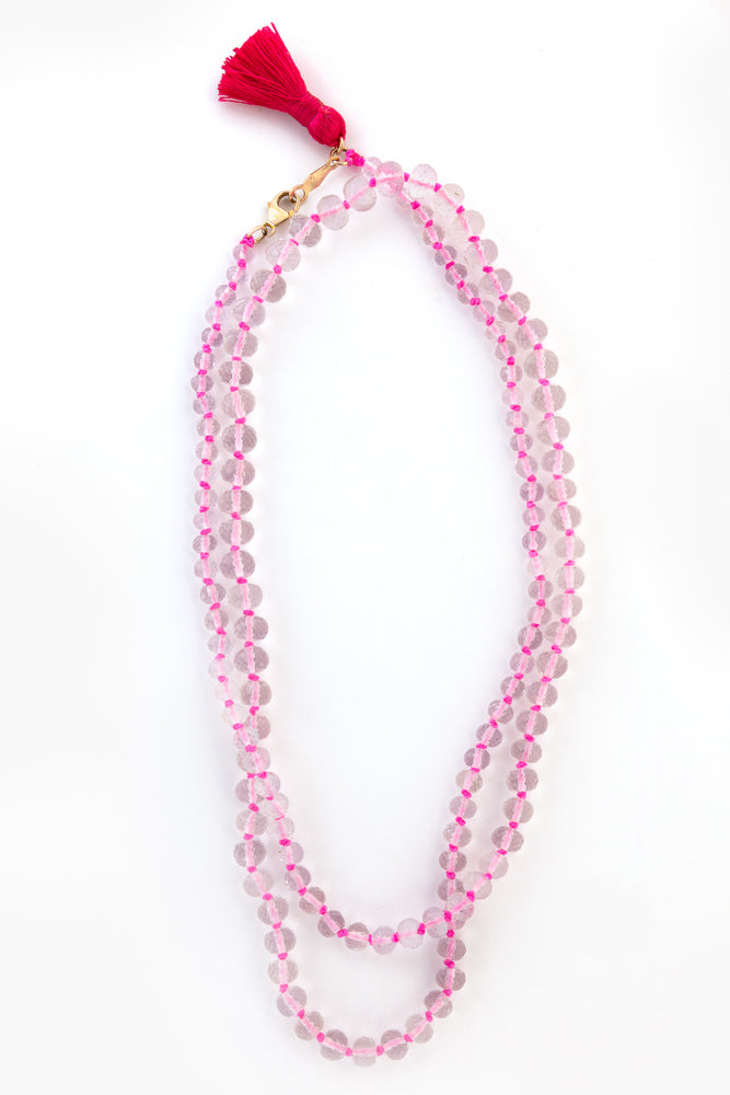 Dahlia Pink Amethyst Necklace