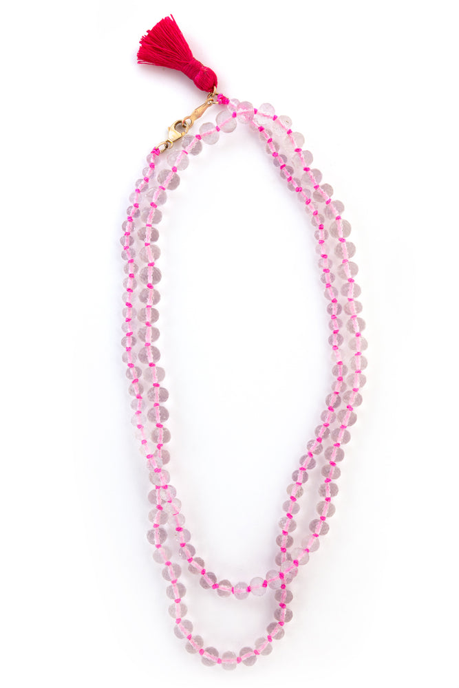 Dahlia Pink Amethyst Necklace