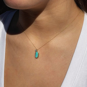 Sun Glitter Boulder Opal Necklace