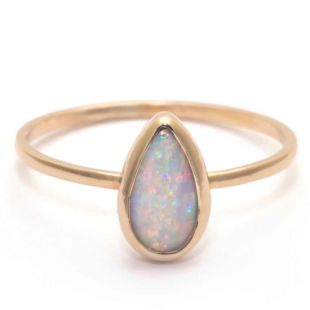 Neon Glitter Opal Ring