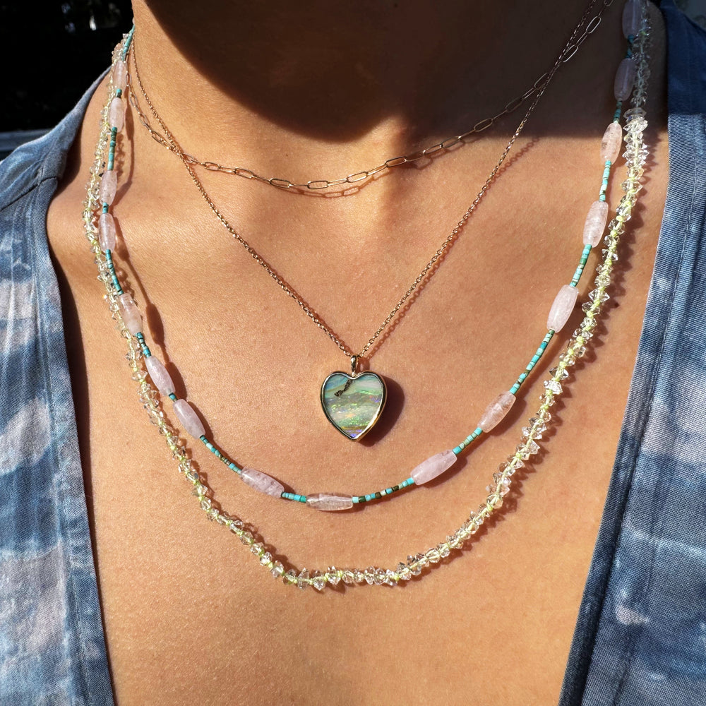Andes Opal Heart Necklace