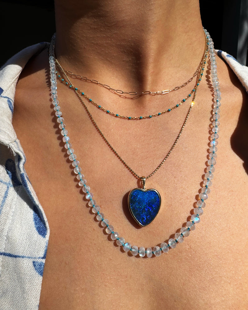 Divine Opal Heart Necklace
