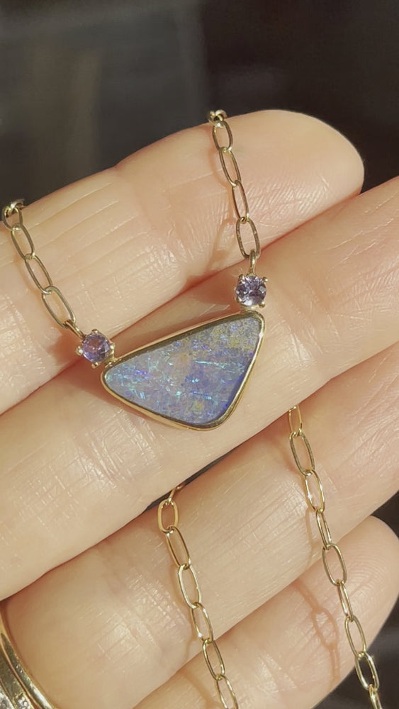 
            
                Load and play video in Gallery viewer, Dusk Boulder Opal Necklace
            
        