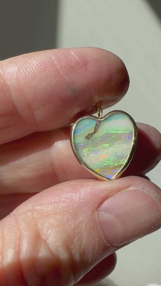 
            
                Load and play video in Gallery viewer, Andes Opal Heart Necklace
            
        
