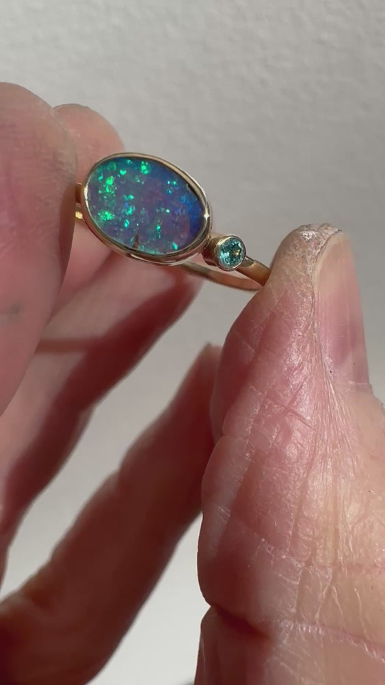 
            
                Load and play video in Gallery viewer, Hermosa Boulder Opal Ring
            
        