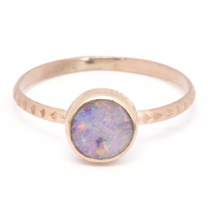 Blush Boulder Opal Ring