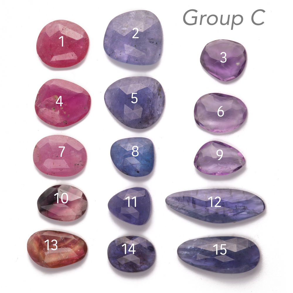 Rosecut Gemstone Wide Band