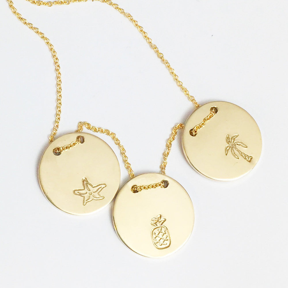 Mer Button Necklace