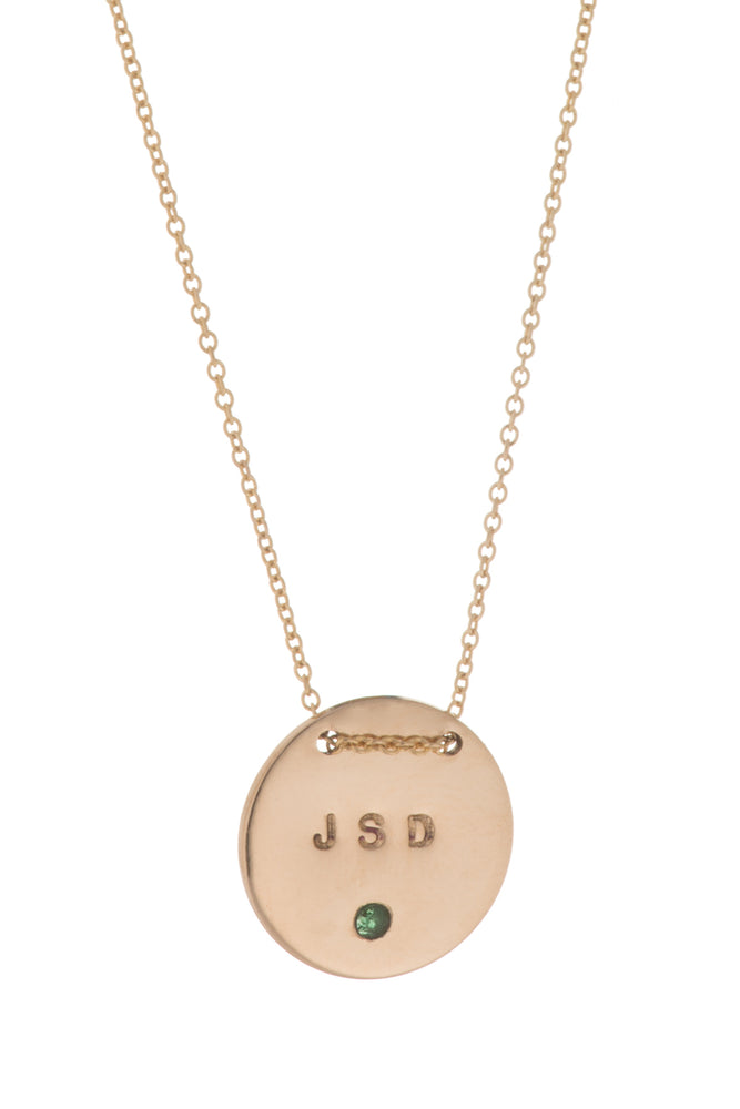 Mer Button Gemstone Necklace