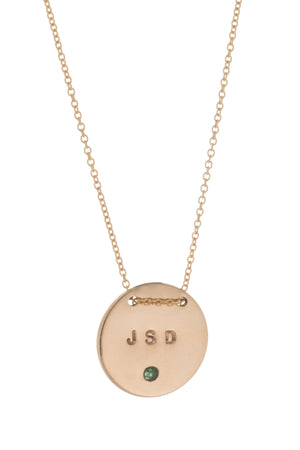 Mer Button Gemstone Necklace