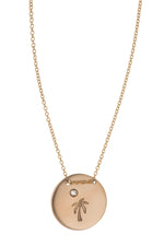 Mer Button Gemstone Necklace