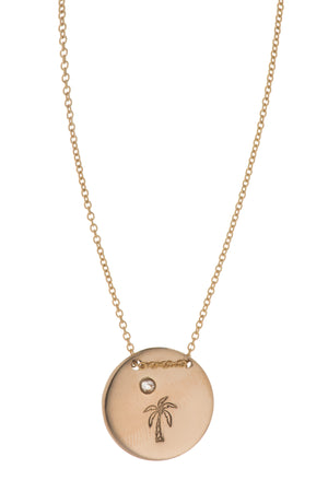 Mer Button Gemstone Necklace