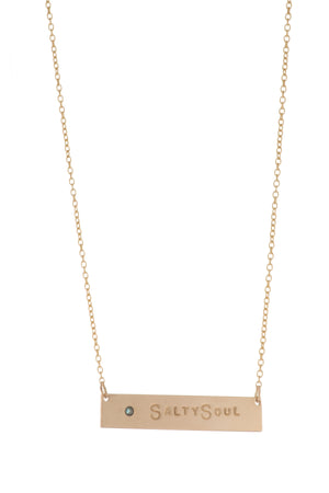 Mer Bar Gemstone Necklace