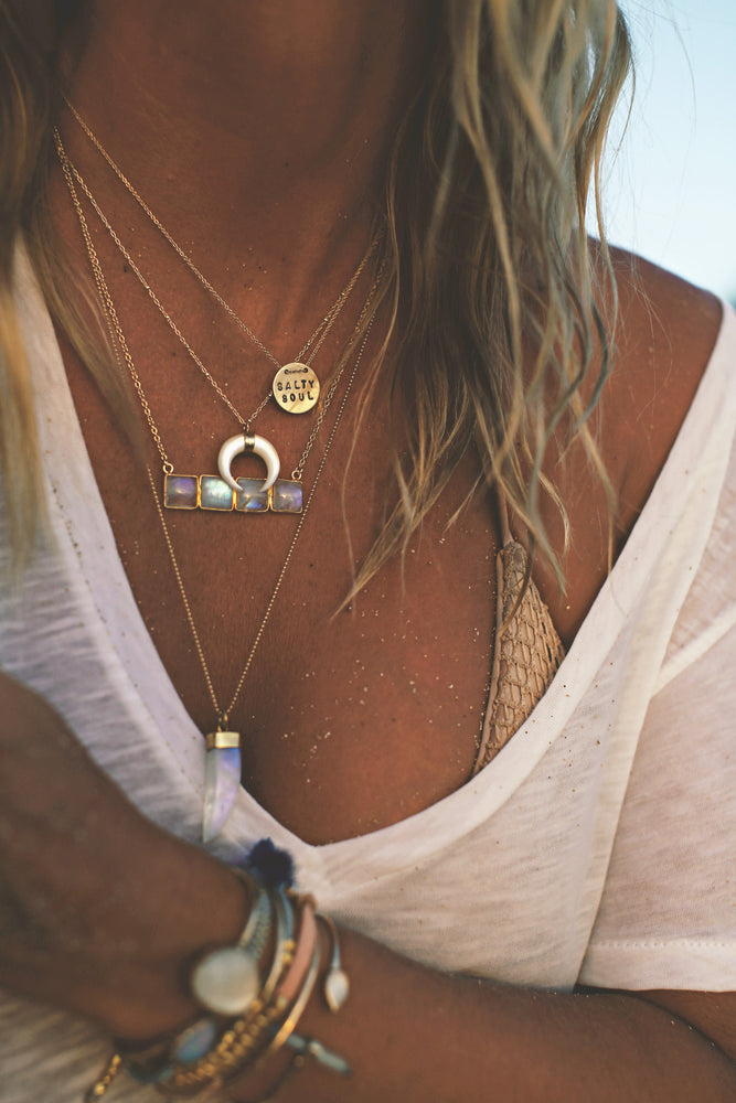 Mer Button Necklace - Main Image