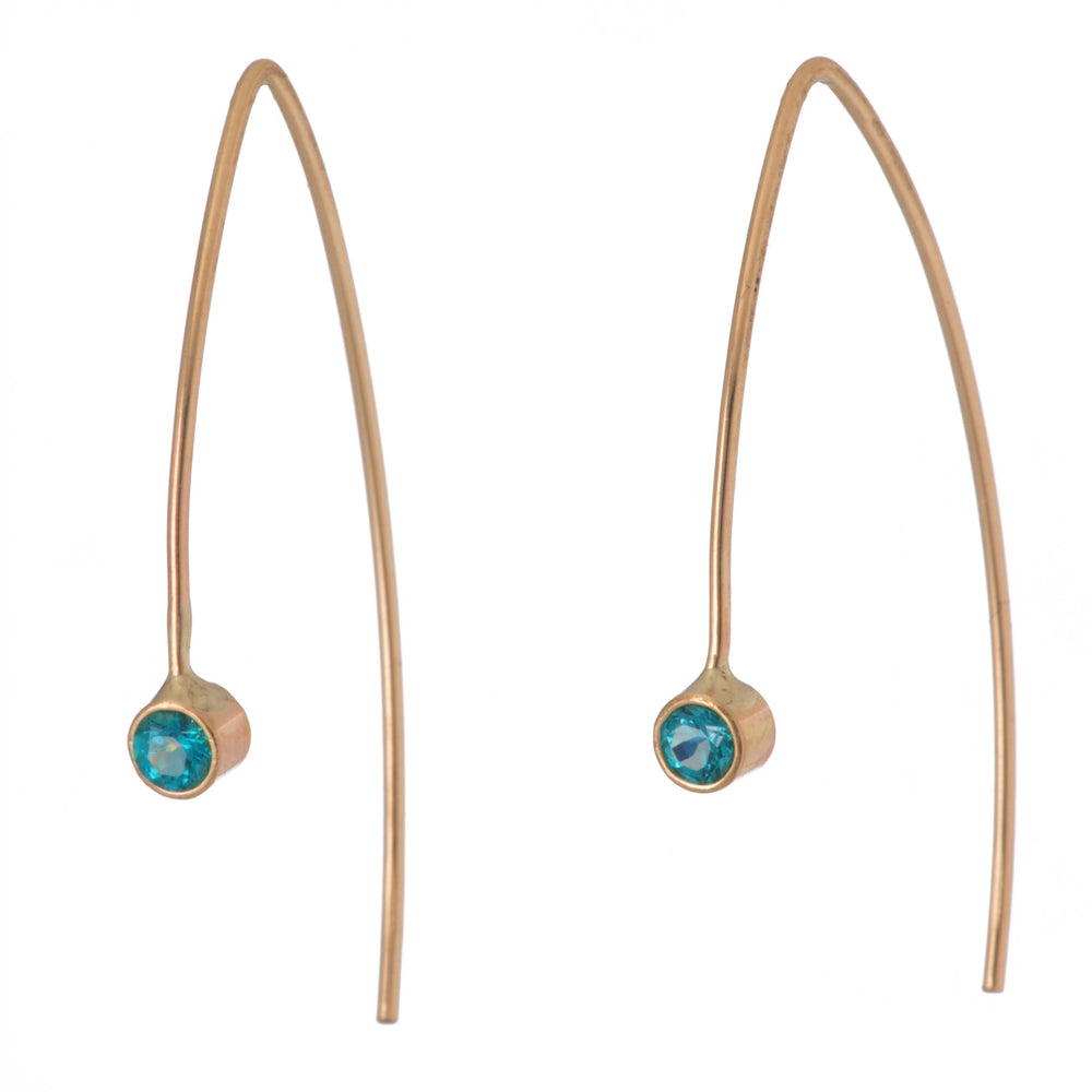 Marquise Faceted Ear Threads