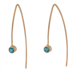 Marquise Faceted Ear Threads