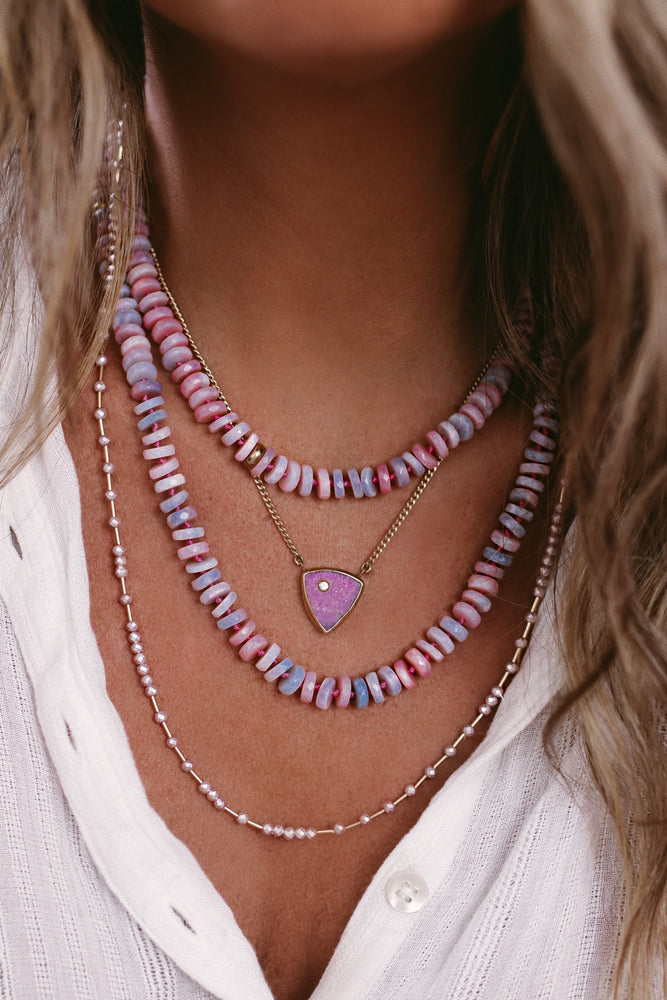 
            
                Load image into Gallery viewer, Delta Gemstone Necklace
            
        