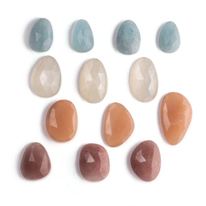 Rosecut Gemstone Wide Band