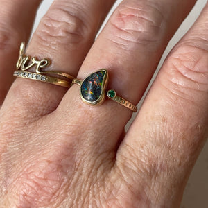 Noir Boulder Opal Ring