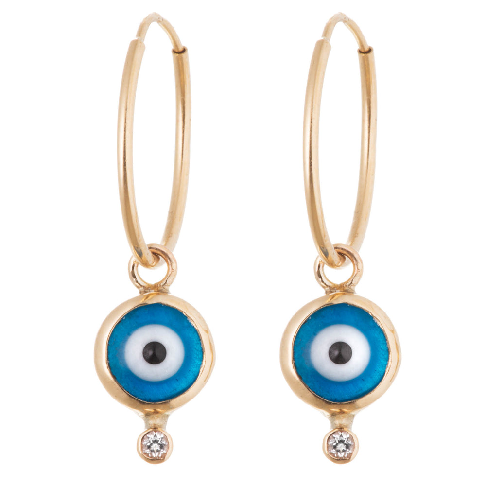 Evil Eye Hoops