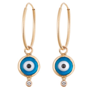 Evil Eye Hoops