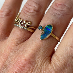 Blue green 2025 opal rings