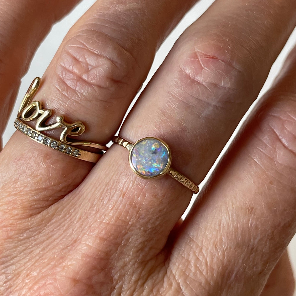 
            
                Load image into Gallery viewer, Blush Boulder Opal Ring
            
        
