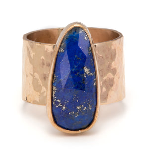 Rosecut Gemstone Wide Band