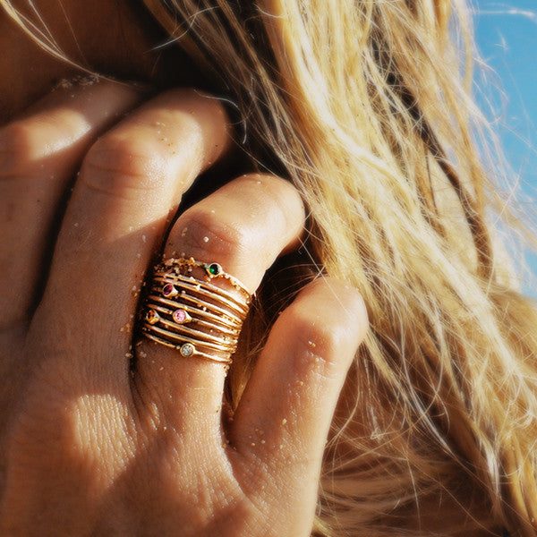 Minnow Gemstone Stacking Rings