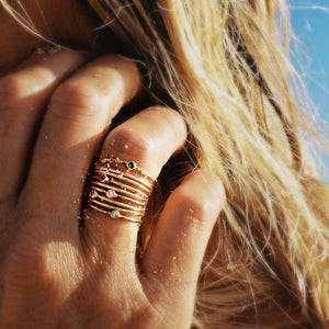 Minnow Gemstone Stacking Rings