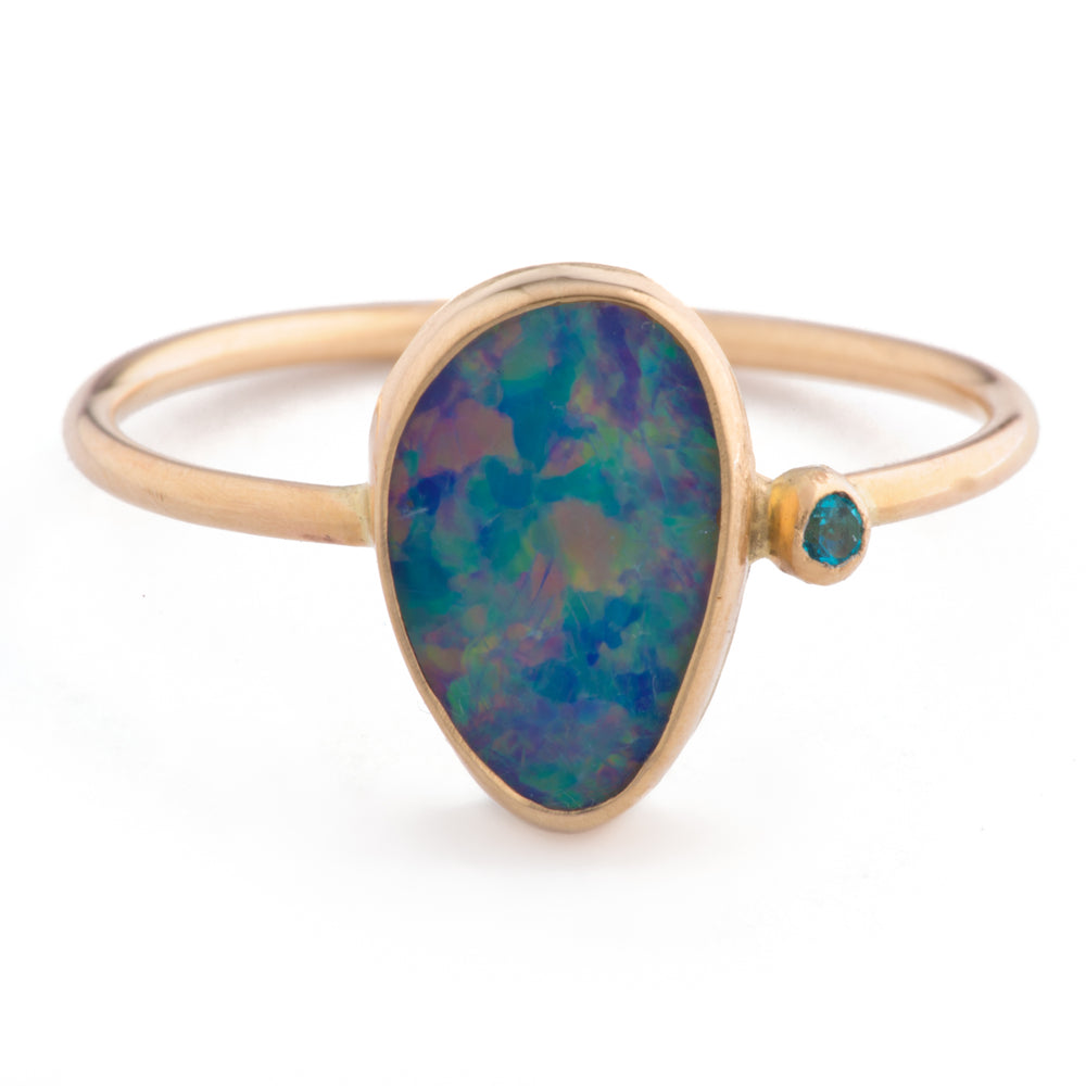 
            
                Load image into Gallery viewer, Meridien Opal &amp;amp; Gemstone Band
            
        