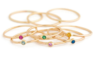 Minnow Gemstone Stacking Rings